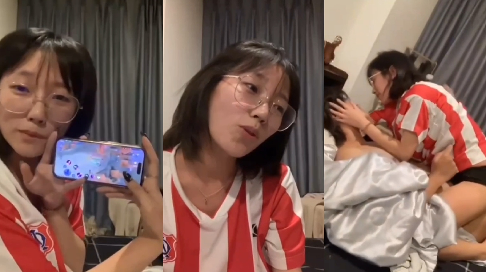 ppindecemberr_ น้องปิ่นสาวแว่นหมวยเซ็กซี่ เล่น rov อยู่ก่อนโดนแฟนล่อ