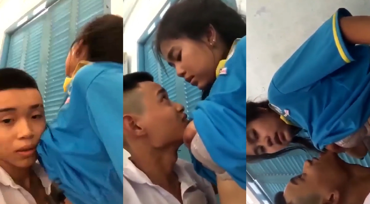 คลิปหลุดมาใหม่ หัวโจกนักเรียนล่อเพื่อนร่วมห้อง xxx แอบเย็ดกันในห้องน้ำ