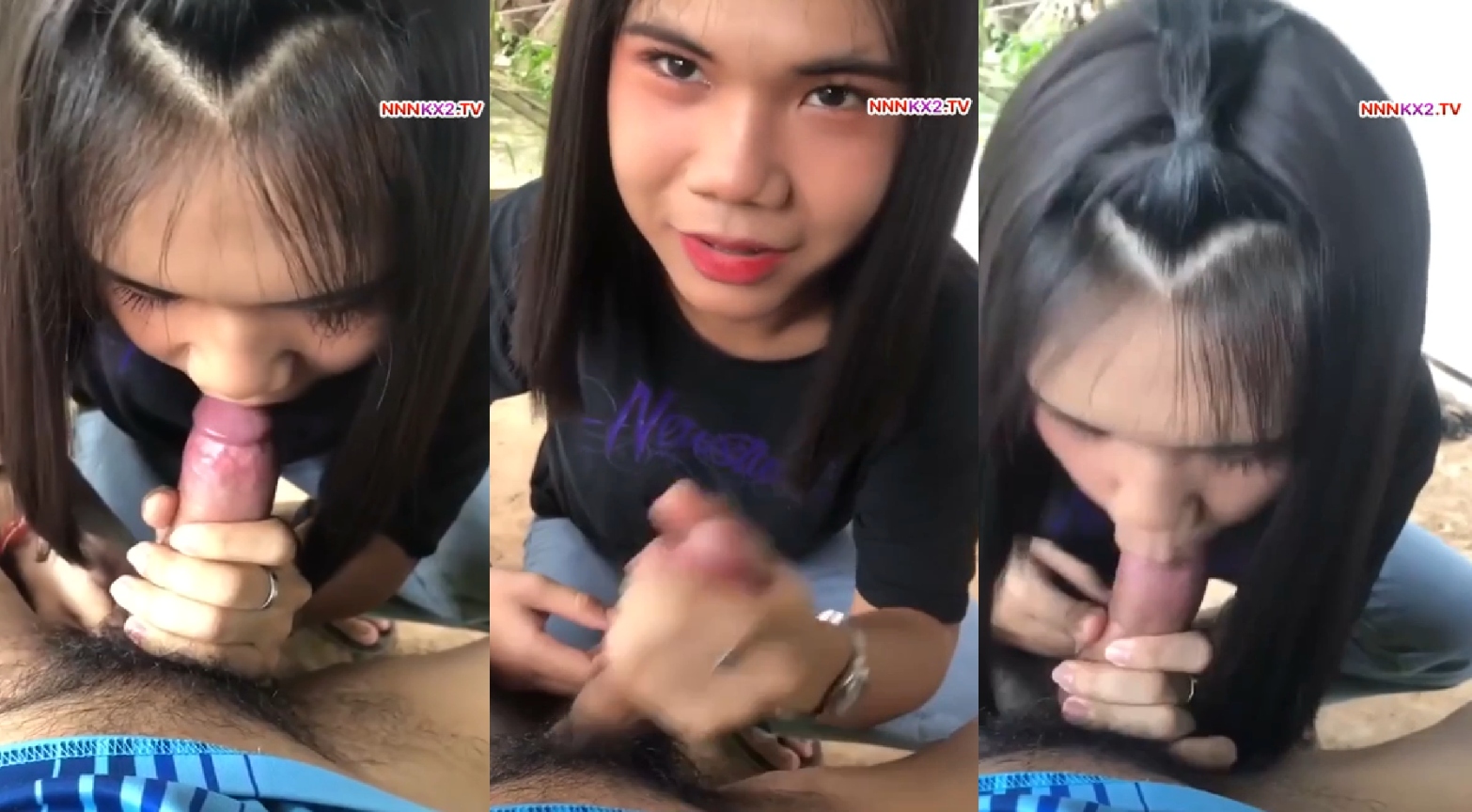 คลิปโป๊ทางบ้าน งานบ้านๆโดนแฟนแอบถ่ายตอนอมควย