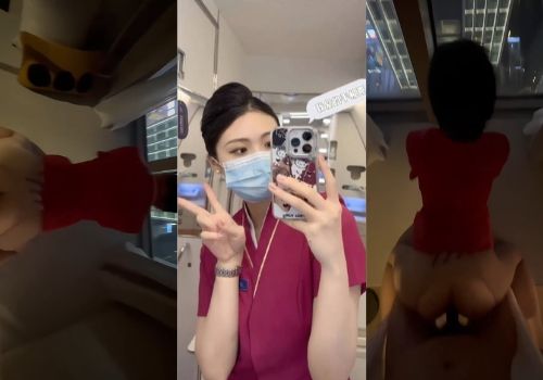 คลิปหลุด แอร์สาวสวย โดนหนุ่มจับเย็ดตอกไม่พัก เย็ดสดแตกใน